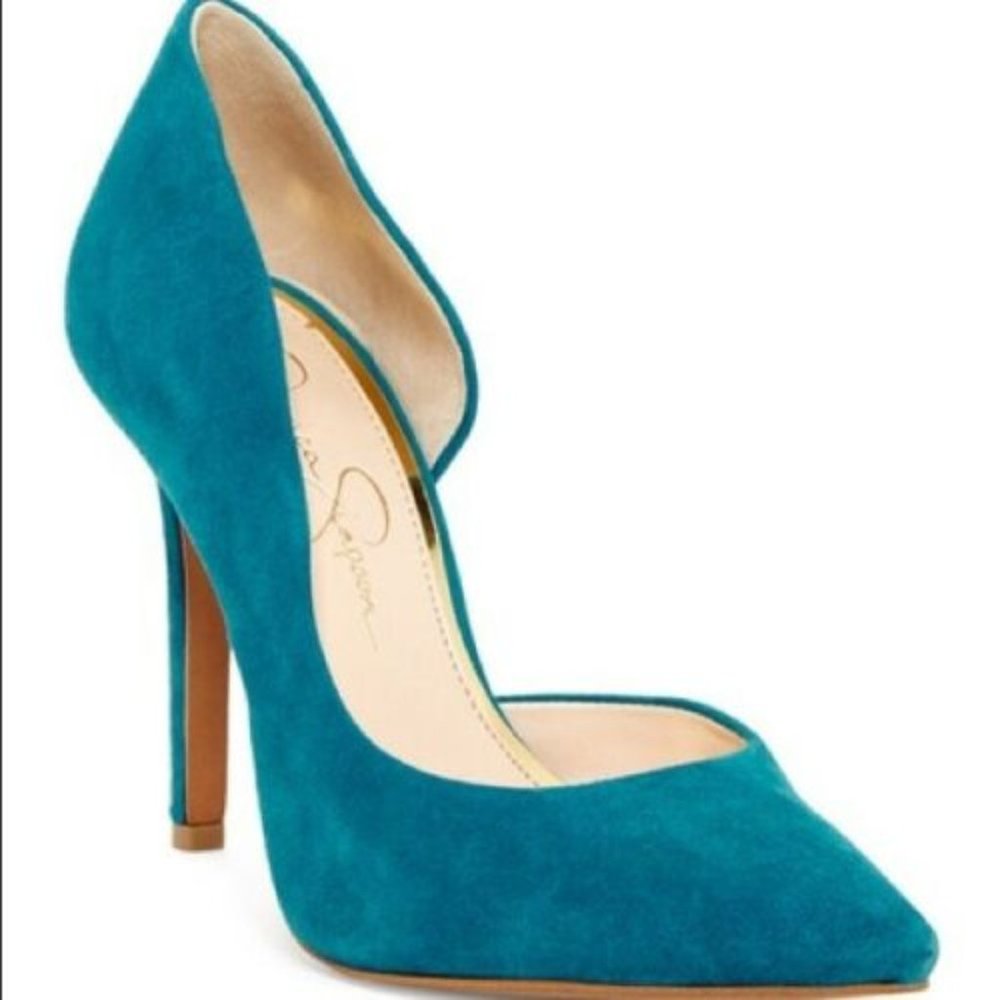 Jessica Simpson "Claudette" Dress Pump US 9.5M Aqua Blue